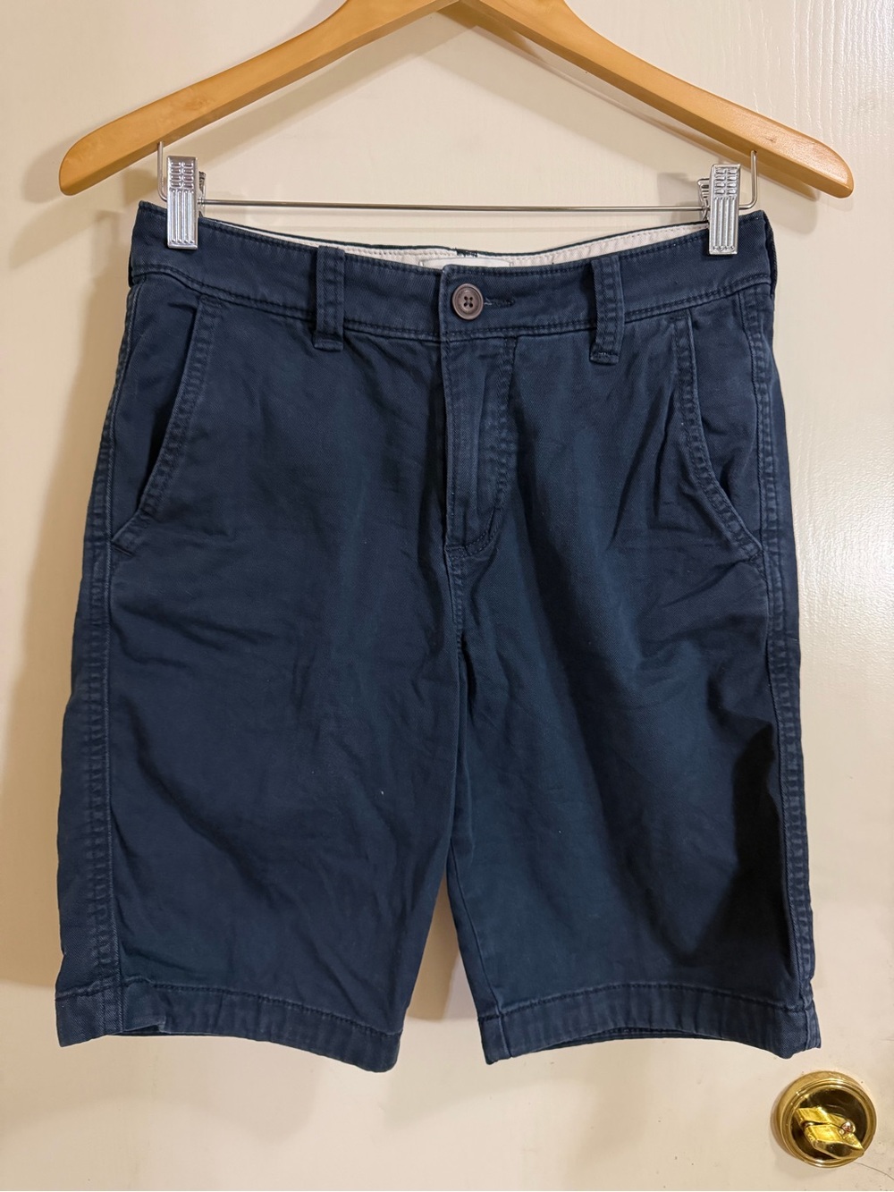 Abernacombie Navy Cotton Chino Shorts, kids (221)
